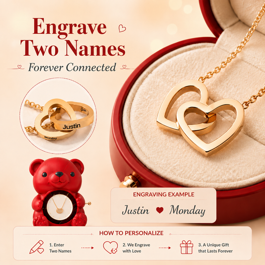 Forever Rose Bear Necklace Gift Set