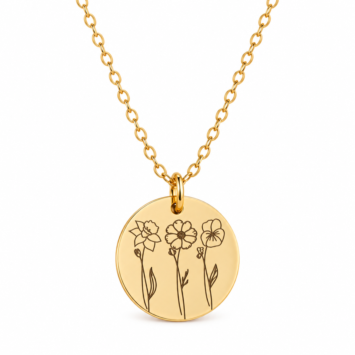 Personalized Birth Flower Bouquet Necklace | Lovelle