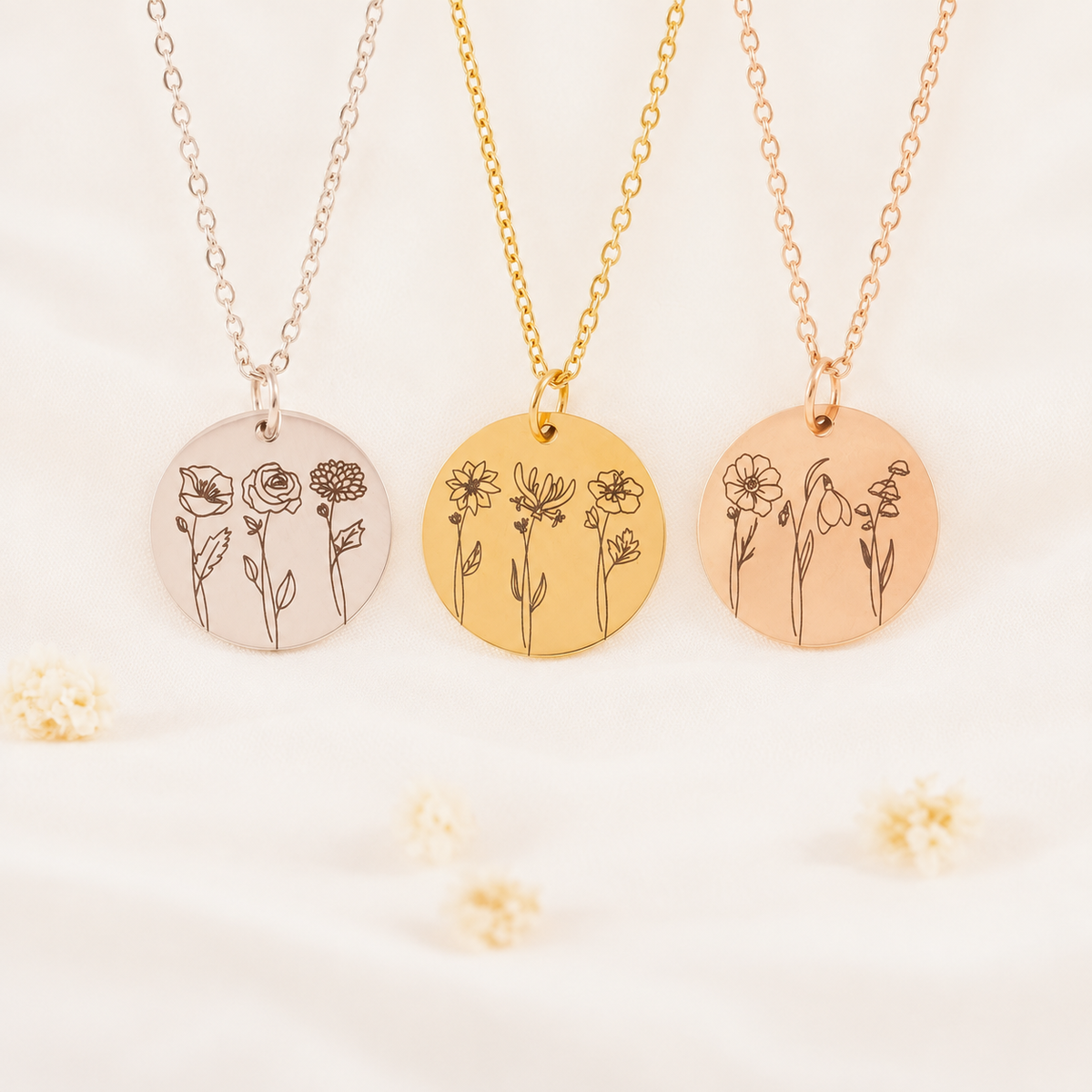 Personalized Birth Flower Bouquet Necklace | Lovelle