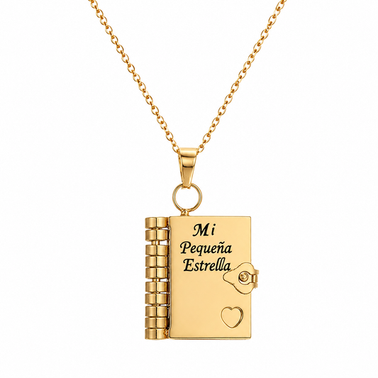 Personalized Love Letter Book Necklace