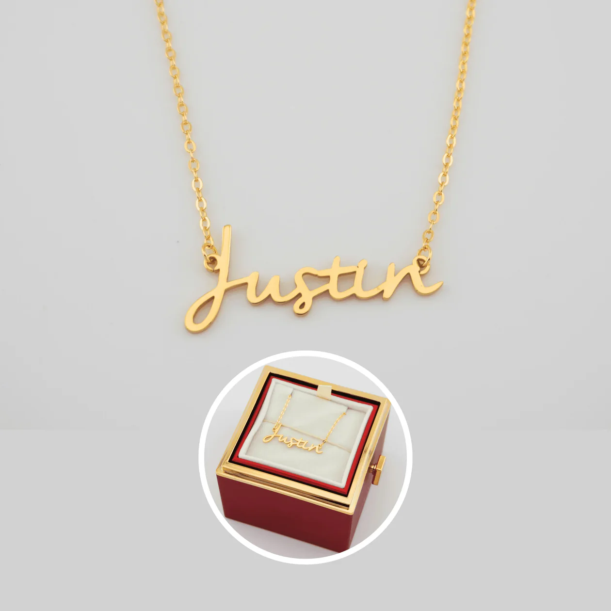 Romantic Anniversary Gift with Custom Name Necklace