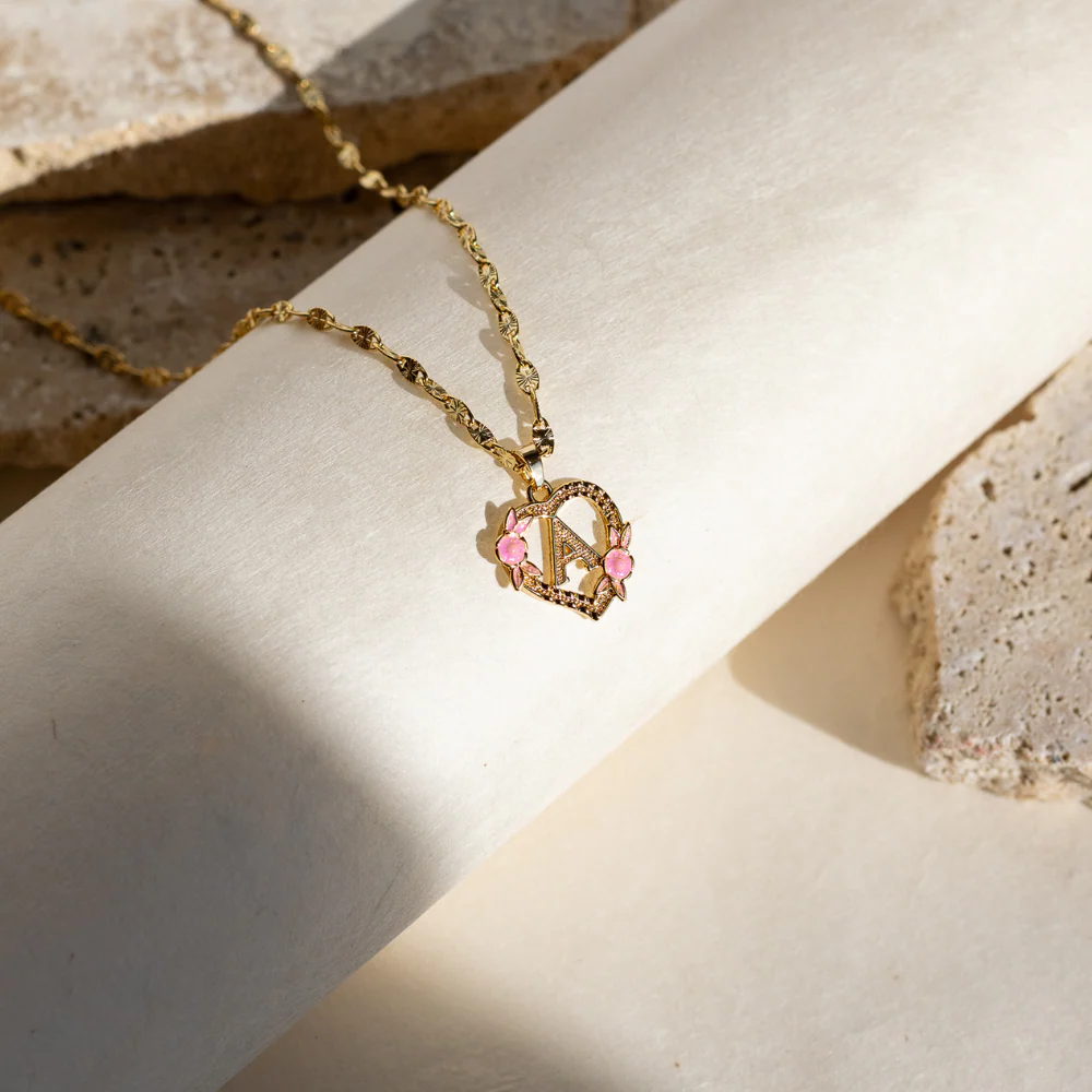 Paper Clip Chain Initial Necklace