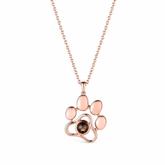 Forever Paw Photo Projection Necklace