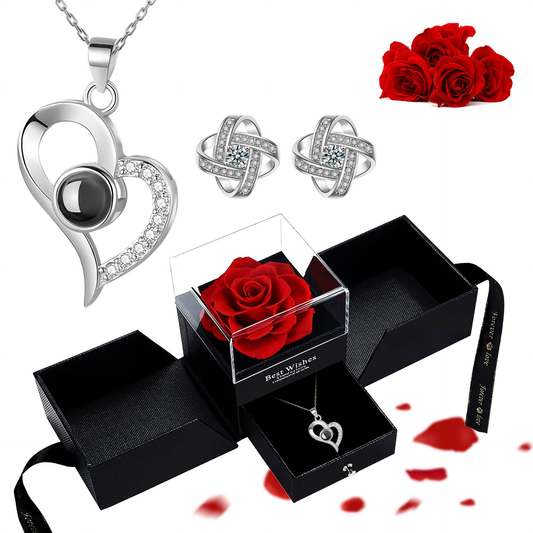 Hidden Message Heart Projection Necklace by Lovelle