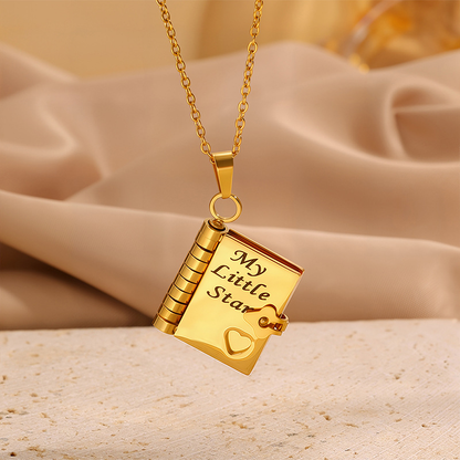 Personalized Love Letter Book Necklace by Lovelle