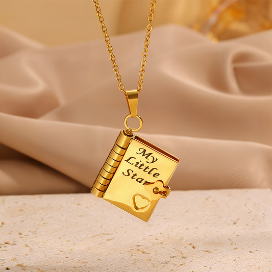 Personalized Love Letter Book Necklace by Lovelle