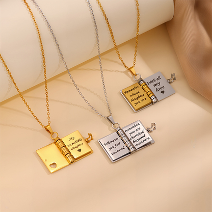 Custom Love Letter Necklace Close Up