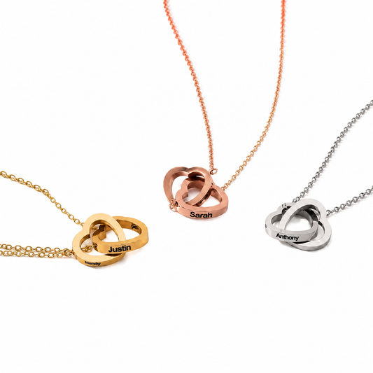 Forever Rose Bear Gift Set with Personalized Necklace