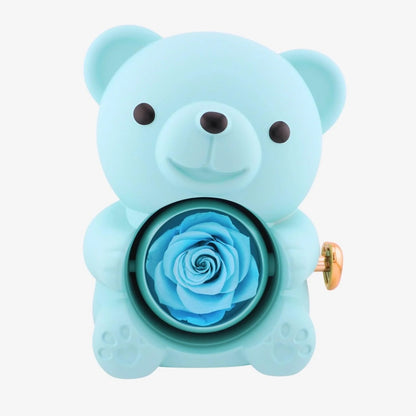 Forever Rose Bear Necklace Gift Set