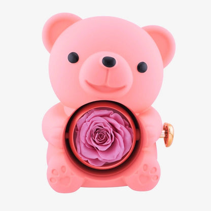 Forever Rose Bear Necklace Gift Set