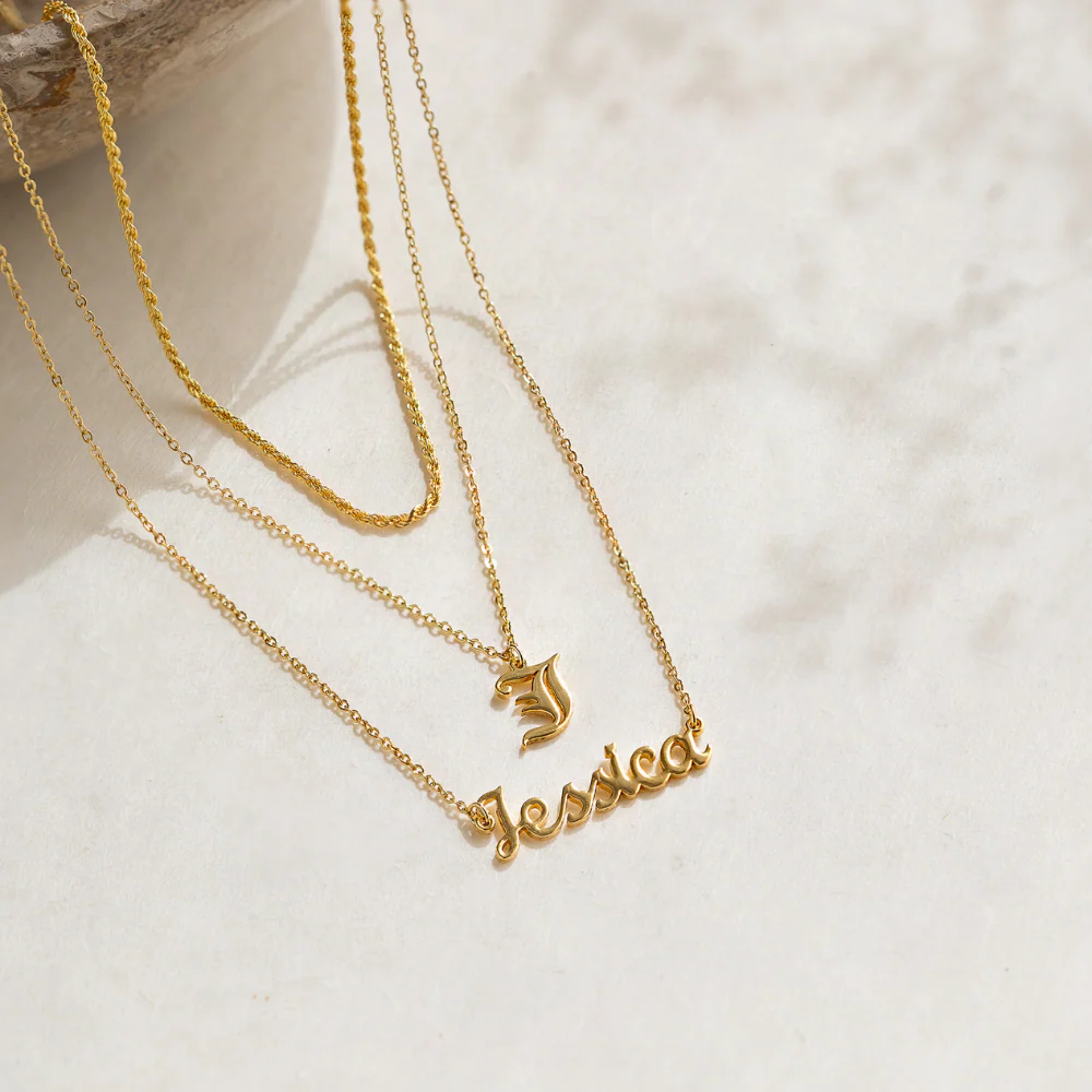 Personalized 18K Gold Name Necklace