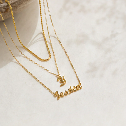 Personalized 18K Gold Name Necklace